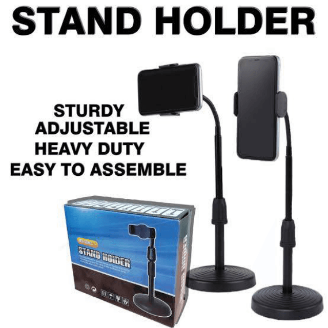 Portable Lightweight Mobile Smart Phone Tripod for TikTok and YouTube - Black