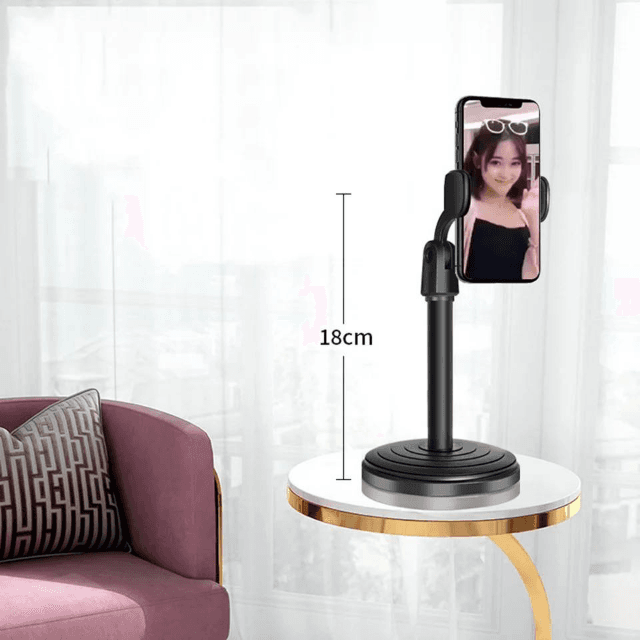 Portable Lightweight Mobile Smart Phone Tripod for TikTok and YouTube - Black