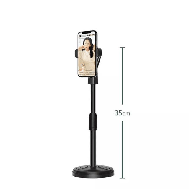 Portable Lightweight Mobile Smart Phone Tripod for TikTok and YouTube - Black