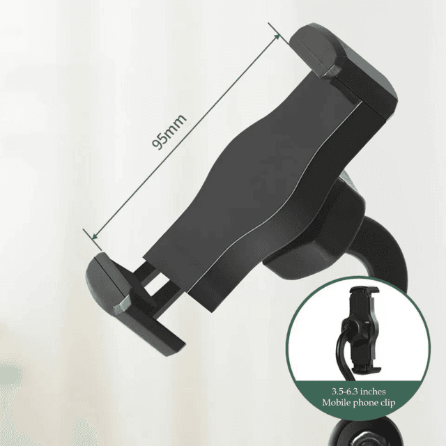 Portable Lightweight Mobile Smart Phone Tripod for TikTok and YouTube - Black
