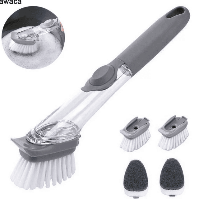 Kitchen Cleaning Brush Scrubber Dish Bowl Washing Sponge Aut
