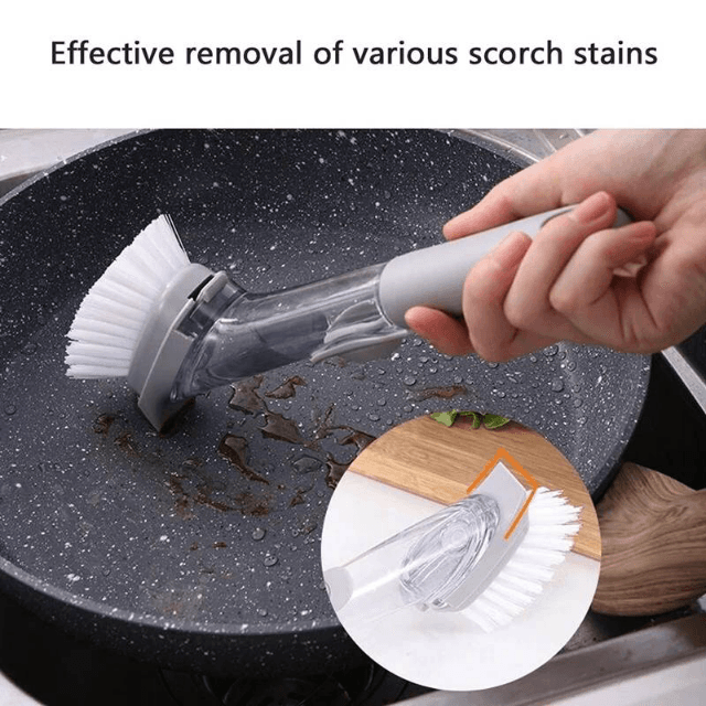 Kitchen Cleaning Brush Scrubber Dish Bowl Washing Sponge Aut