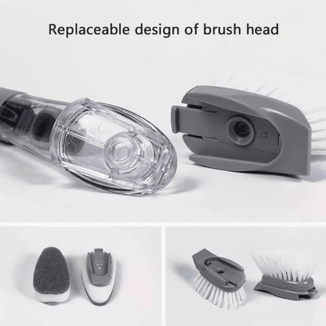 Kitchen Cleaning Brush Scrubber Dish Bowl Washing Sponge Aut