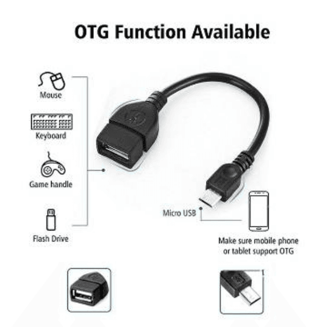 Universal Micro USB OTG CABLE For All Android & Iphone Smartphones