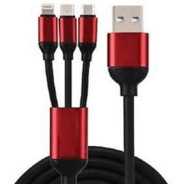 3 in 1 USB Fast Charging Cable Android, IPhone,Type-C