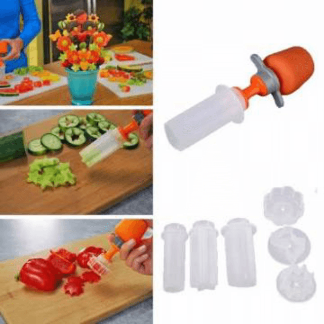Plastic Vegetable Fruit Shape Cutter Slicer Veggie Food Snack Maker Cake De