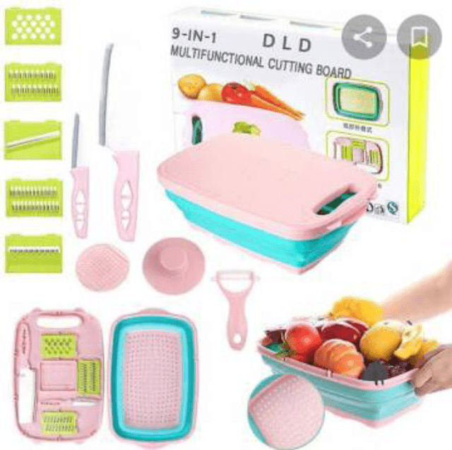9 In 1 Chopping Board Folding Drain Basket multifunction Sink Cutting Board