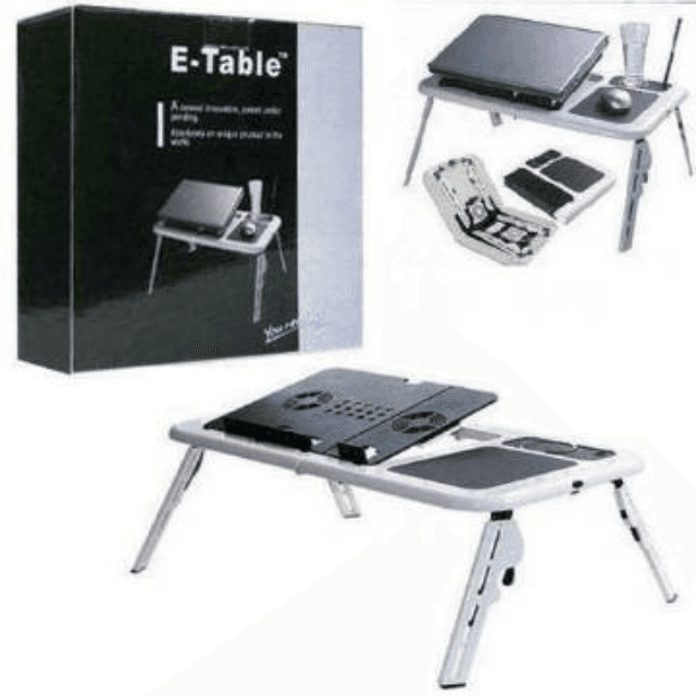 Shopee
E-Table LD09 Multipurpose Portable White/Black Laptop Table with 2 F