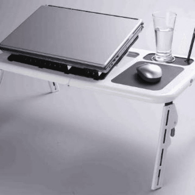 Shopee
E-Table LD09 Multipurpose Portable White/Black Laptop Table with 2 F
