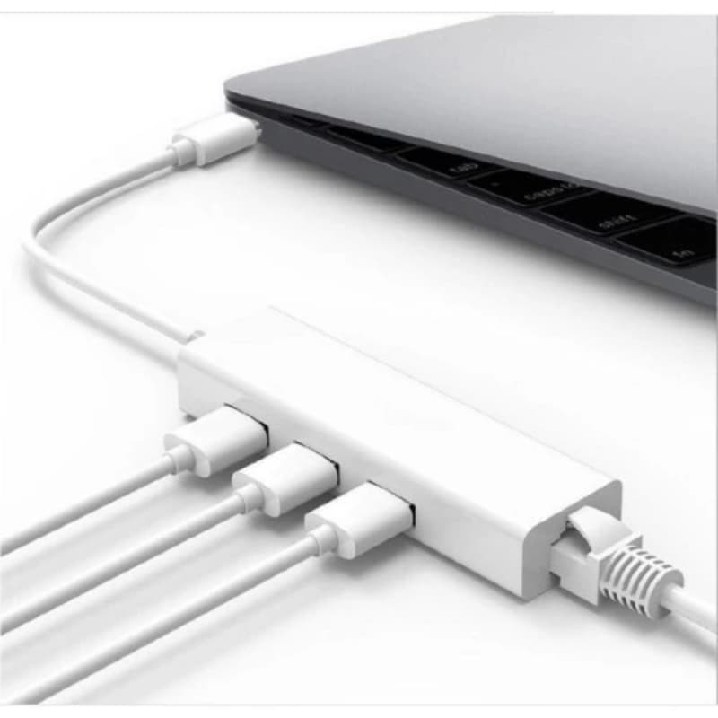 Type-C Docking Station 3 Port Interface Adapter Converter For Computer Univ