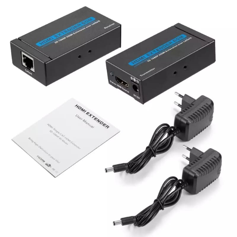 1080P HD Network Extender Over IP/TCP UTP CAT5e/6 Rj45 LAN Networking adapt