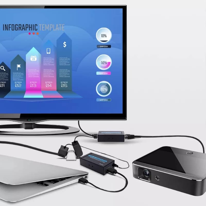 1080P HD Network Extender Over IP/TCP UTP CAT5e/6 Rj45 LAN Networking adapt