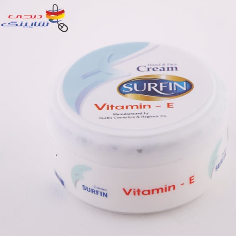 Hand and face cream containing vitamin E surfin