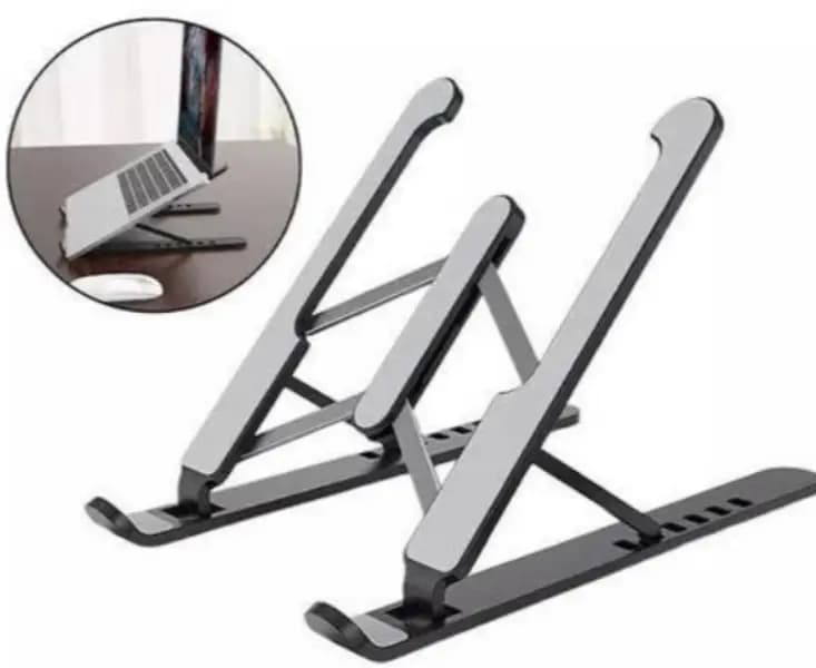 Laptop Stand Foldable Portable Desktop Computer Laptop Stand Plastic Adjustable Height Laptop Mount Suitable for All Laptops and Tablets